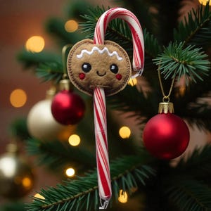 Gingerbread Man Candy Cane Holder