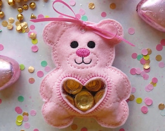 Bear Peekaboo Treat Bag- Pink