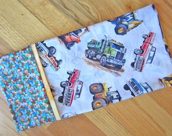 Big rig construction equipment; all cotton standard/queen size