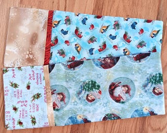 Festive Sleighs & St. Nicks: all cotton standard/queen pillowcases
