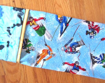 Celebrate winter Olympics with Freestyle Skiers! cotton standard/queen pillowcase print