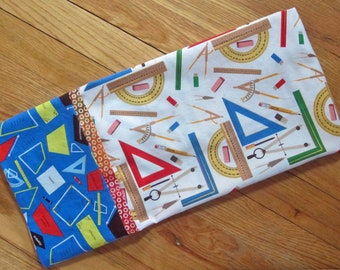 Geometry and Math Wizards! Print Pillowcase: Handmade Cotton Standard Size