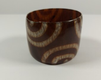 Wide Plastic Tribal Ethnic Style With Circular Design Cuff Bangle Bracelet
