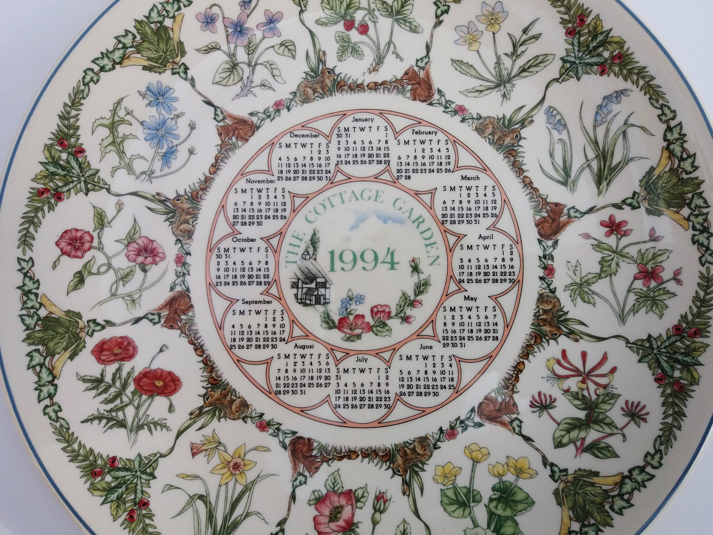 1994 Wedgwood Calendar Decorative Plate Collectible Plate Etsy