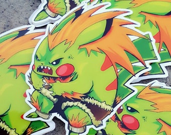 Blankachu sticker ( Blanka + Pikachu fan art)