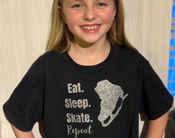 Adult Unisex - Eat Sleep Skate Repeat Shirt