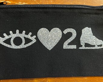 Eye Heart 2 Skate Pencil Makeup Bag