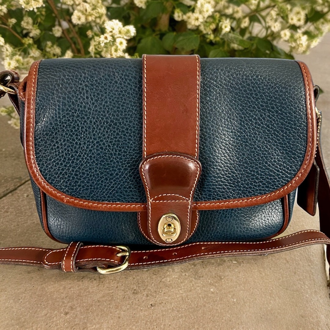 日本初の Vintage Coach Shoulder or Crossbody Glenwood Sheridan Navy バッグ