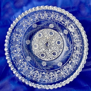 Large (8”) American Brilliant ABP Cut Glass Crystal Bowl