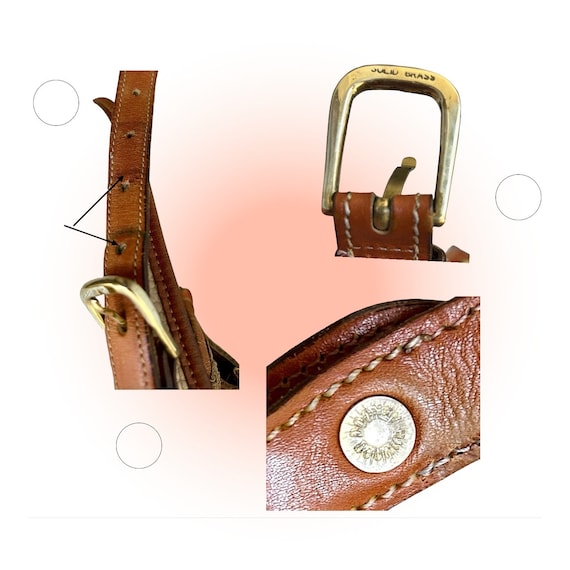 Vintage Dooney & Bourke Saddle Bag, R30, Off-Whit… - image 6