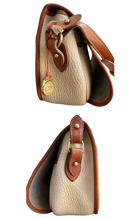 Vintage Dooney & Bourke Saddle Bag, R30, Off-Whit… - image 3