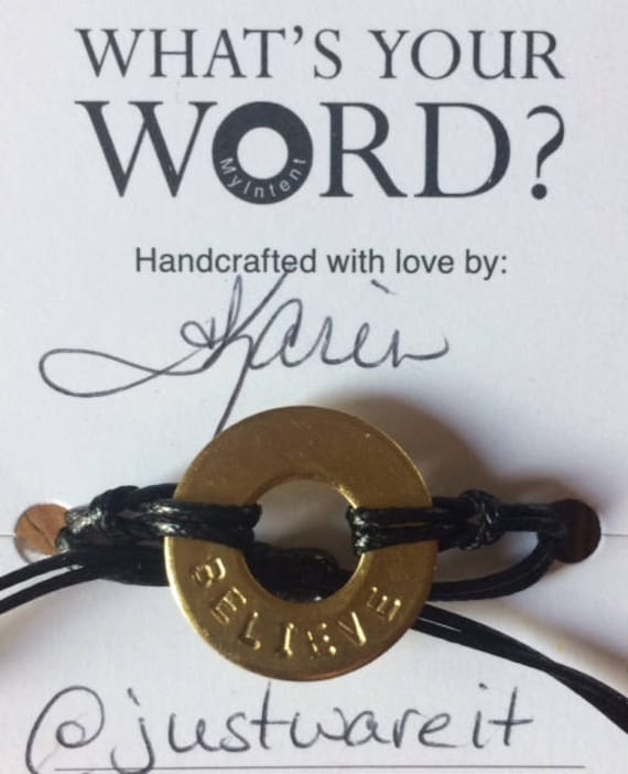 Intent word shop bracelet