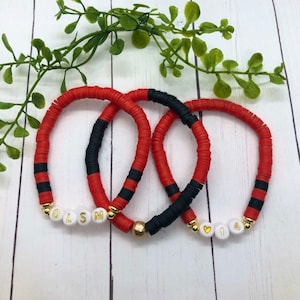 Orchard Lake St. Mary's Stack / Pulsera de equipo / Pulsera OLSM / Pulseras escolares personalizadas / Pulsera de cuentas de letras / Pulsera apilable