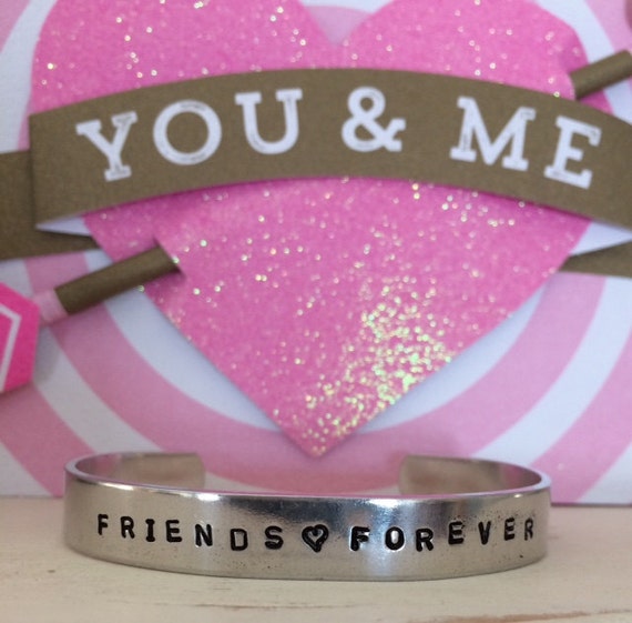 Friends Forever, I Wish You Enough, Personalized Cuff Bracelet