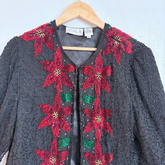 Christmas sequin jacket LARGE - image 3