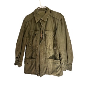 Reserved M65 SMALL Lined Jacket Brown Green Distresed zdjęcie 2