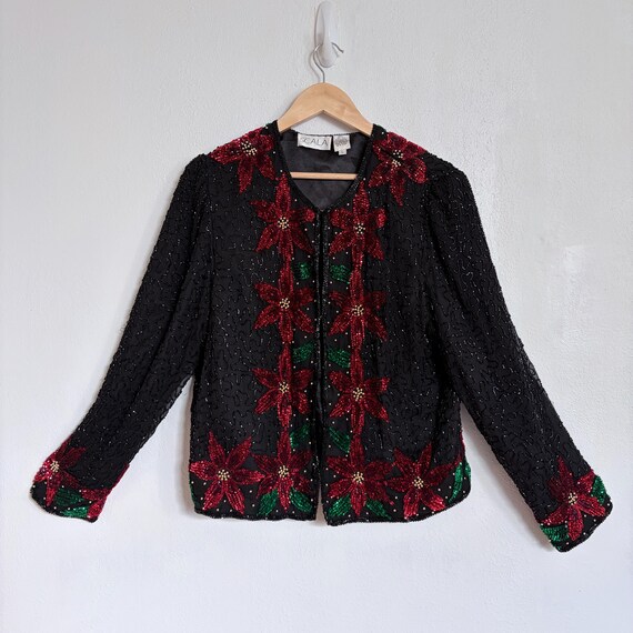 Christmas sequin jacket LARGE - image 2
