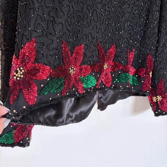 Christmas sequin jacket LARGE - image 7