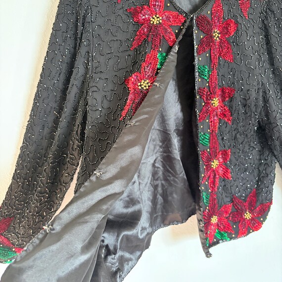 Christmas sequin jacket LARGE - image 6