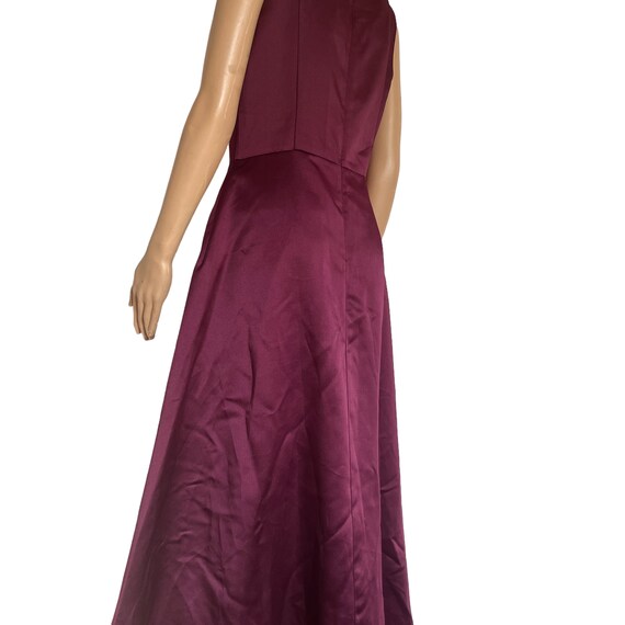 Wine-Burgundy Dress / Gown / 90s strap - image 8