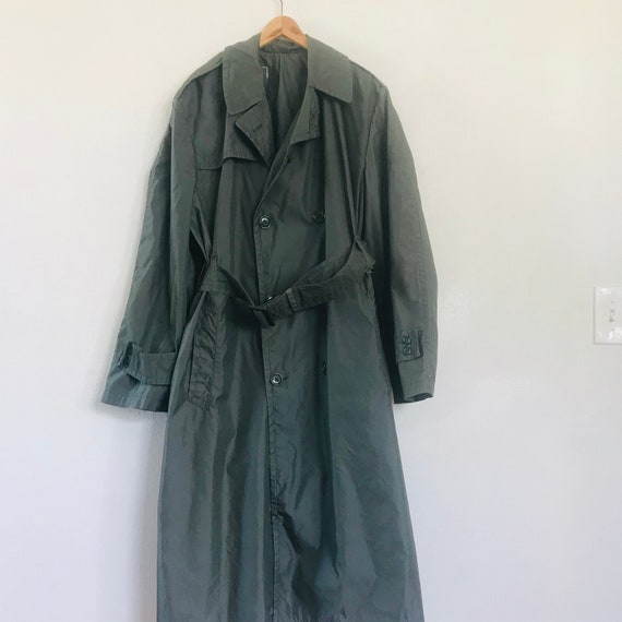 Olive Army Trench Coat