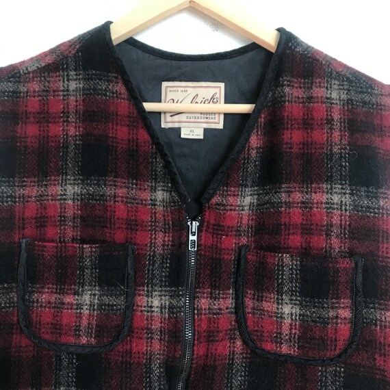 XL Woolrich Vest / Red and Black - image 4