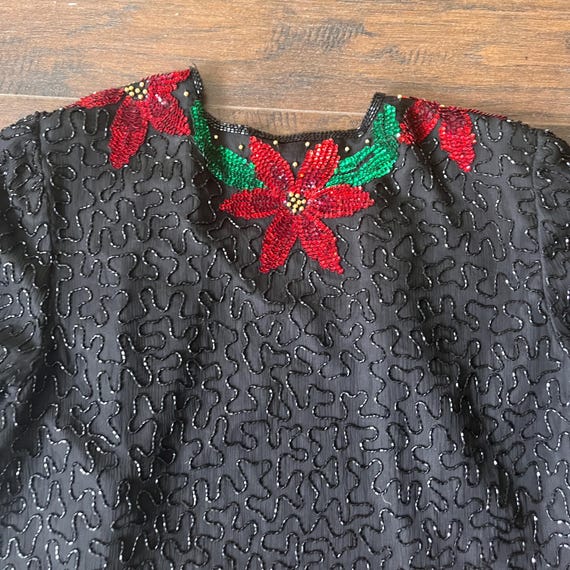 Christmas sequin jacket LARGE - image 7