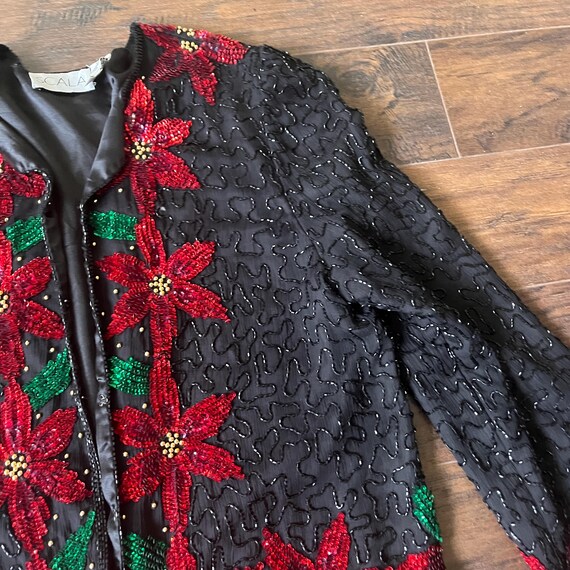 Christmas sequin jacket LARGE - image 3