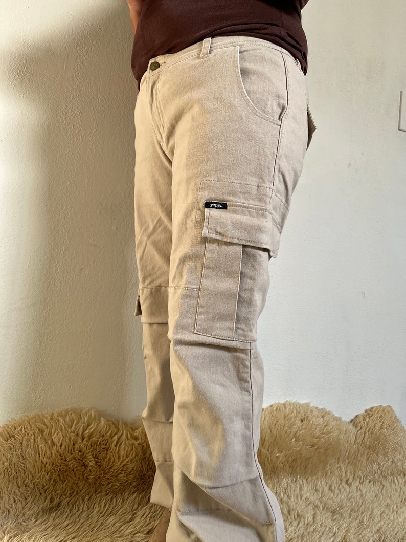 Large Cargo COTTON LINEN / Pants Etsy