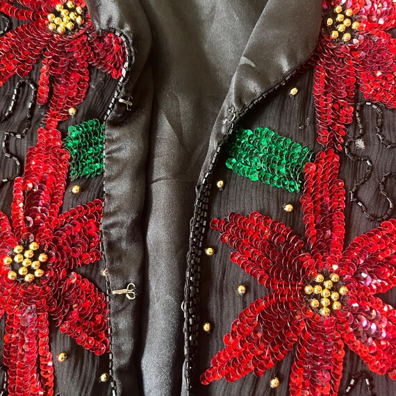 Christmas sequin jacket LARGE - image 5