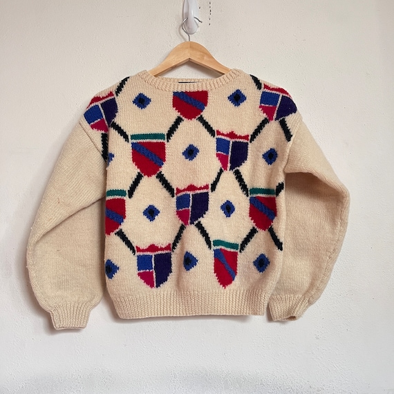 Wool BALLOON SLEEVES - Small - Sweater - Allen Jolly