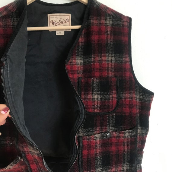 XL Woolrich Vest / Red and Black - image 3