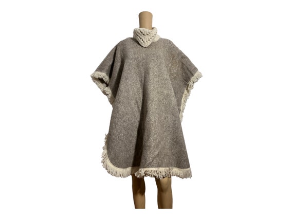 WOOL Poncho / Wool - image 6