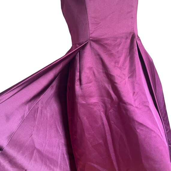 Wine-Burgundy Dress / Gown / 90s strap - image 10