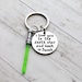 I Love You to the Death Star and Back Hand Stamped Keychain with optional charm of your choice-multiple colors, Valentine's gift for him