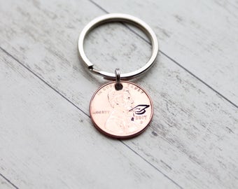 Grad Cap Hand Stamped Penny Keychain, Graduation Keychain Grad Gift, College Graduation, High School Graduation gift class of 2023