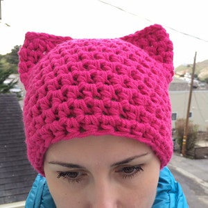 Pussyhat-Pink Pussyhat-#reproductiverights-Pink Pussy Hat-Kids Pussy Hat-Pussycat Project-Women's Pussycat Hat-Newborn to Adult XXL