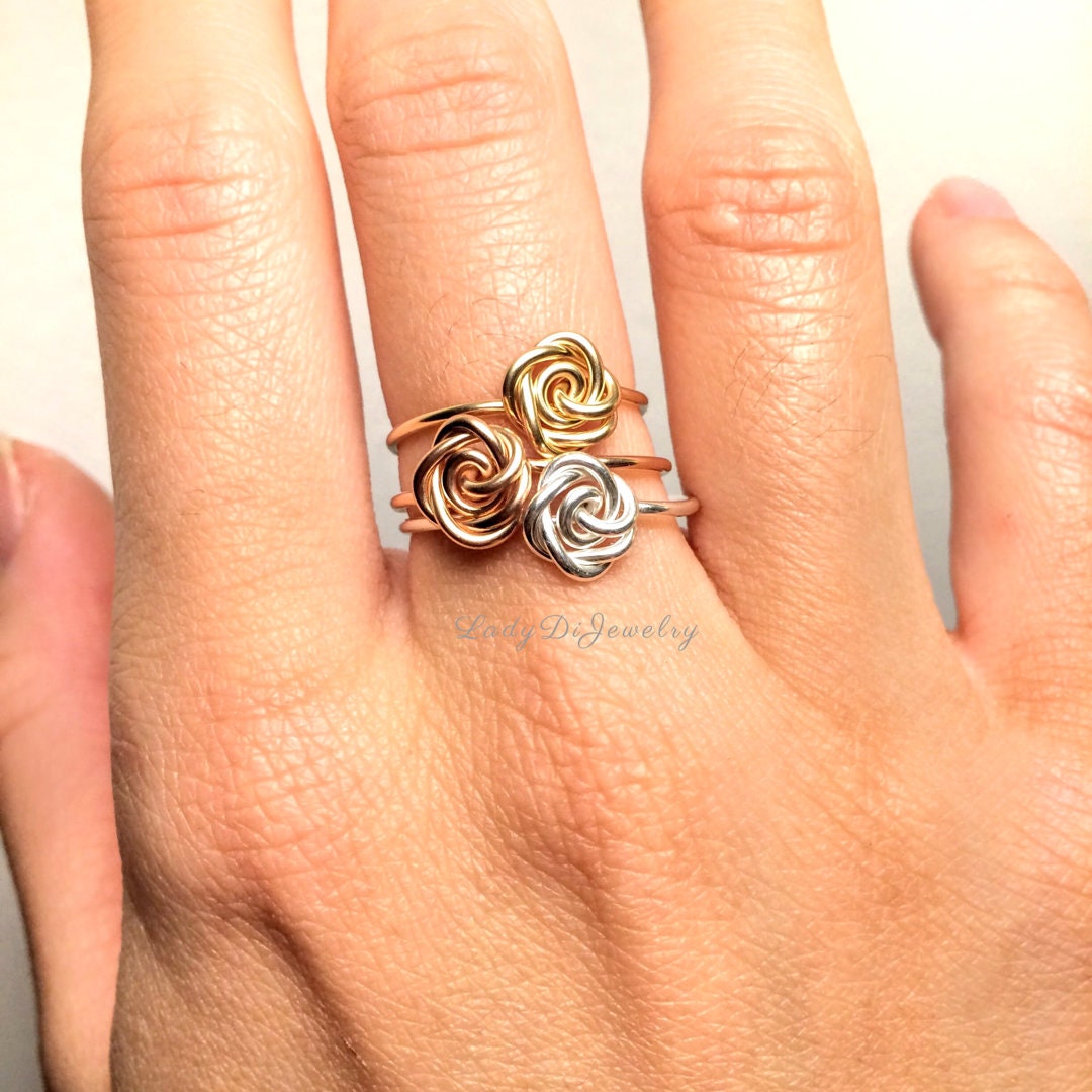 Rose Ring Rose Gold 14K Goldfilled /sterling Silver flower Etsy