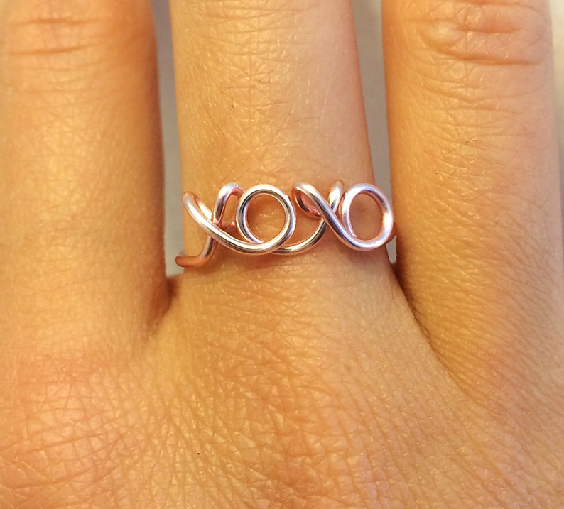 Xoxo Ring 14K Gold /Rose GoldFilled /Sterling Silver Hugs Etsy