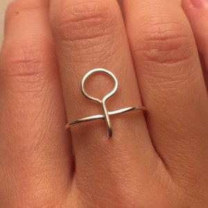 Girl Symbol Ring -Gift Venus Symbol -Female Sign -Women Empowerment -14K Gold /Rose-Gold Filled /Sterling Silver Christmas