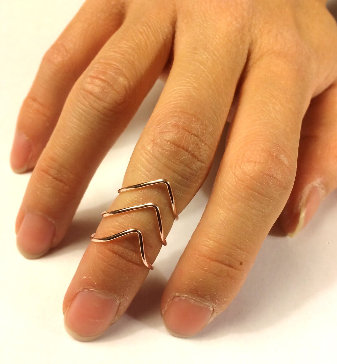 3 Midi Rings -gold /silver /rose Gold -set of 3 Above Knuckle Rings ...