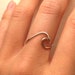 Wave Ring -Sterling Silver /14K Gold /Rose Gold-Filled /Turquoise Blue Wire -Ocean Beach Sea Surfer Island Jewelry Simple -ADJUSTABLE 