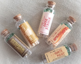 Decorative Safety Matches – Cork Vial, Cleansing Ritual, Spiritual Gift