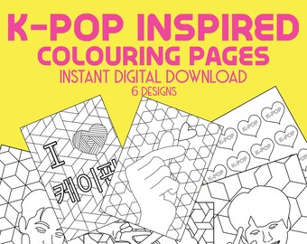 Kpop Coloring Book Etsy