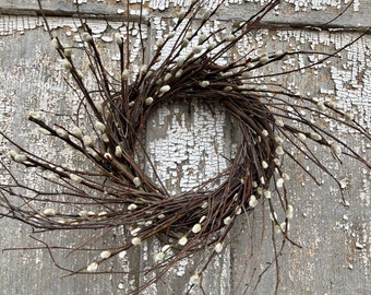 Pussy Willow Wreath,Pussywillow Wreath, PussyWillow Wreath,Spring Wreath, Twig Wreath, Birch Wreath, Mother’s Day Wreath