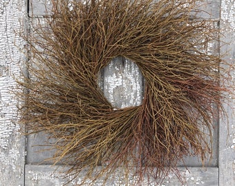 Twig Wreath, Dried Flower wreath, Plain Twig Wreath, ExlargeTwig wreath