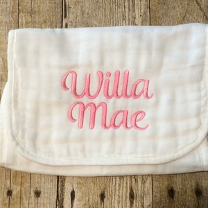 Baby monogram burp cloths, Personalized burp cloths, Monogram burp cloths, Baby shower, Drool cloths, Personalized baby gift image 2