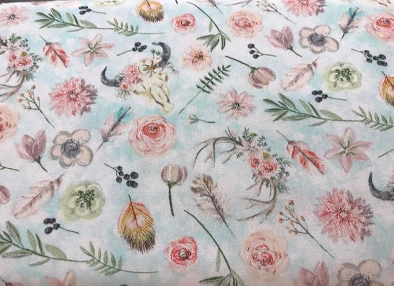 Western Skull Crib Sheet Floral Crib Sheetcrib Etsy