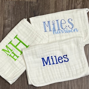 Baby shower gift, Burp cloths, Boy burp cloths, Monogram burp cloths, Personalized baby gift, Personalized burp cloths, Baby boy burp cloths