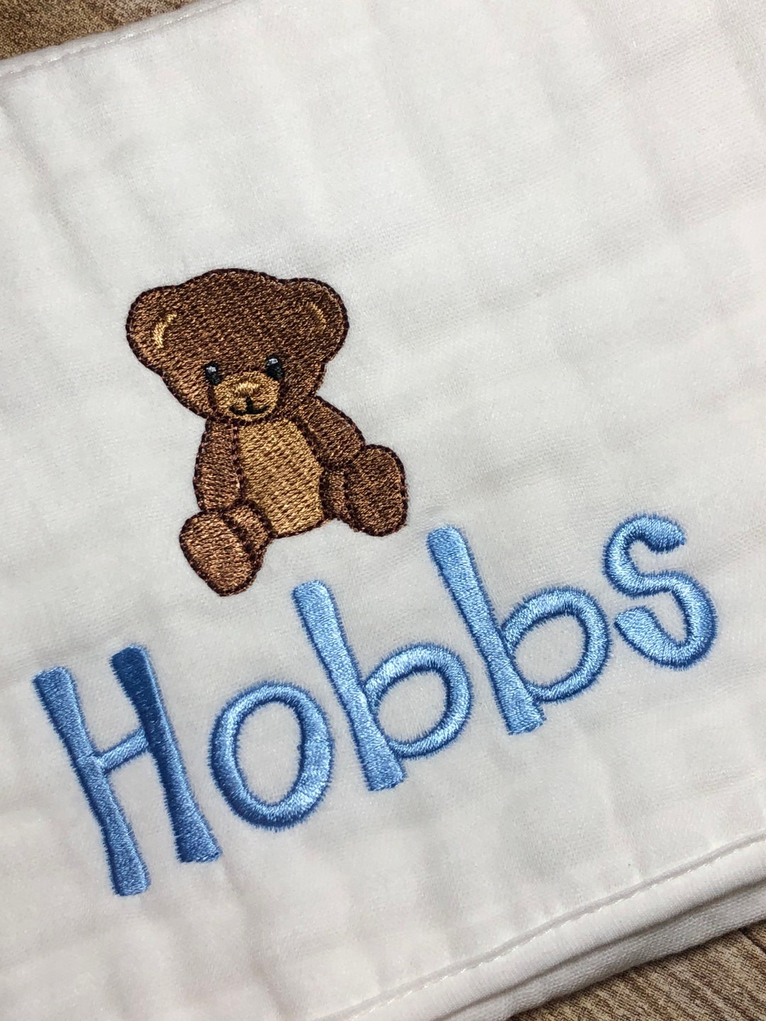 Teddy Bear Burp Cloths Personalized Burp Cloths Monogram Etsy